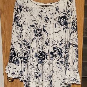 Karl Lagerfeld Paris Yessie Trumpet Sleeve Blouse